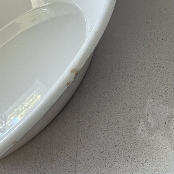 Arabia Finland White Dish Shallow Round With Handles Contemporary Serving - Picture 8 of 10